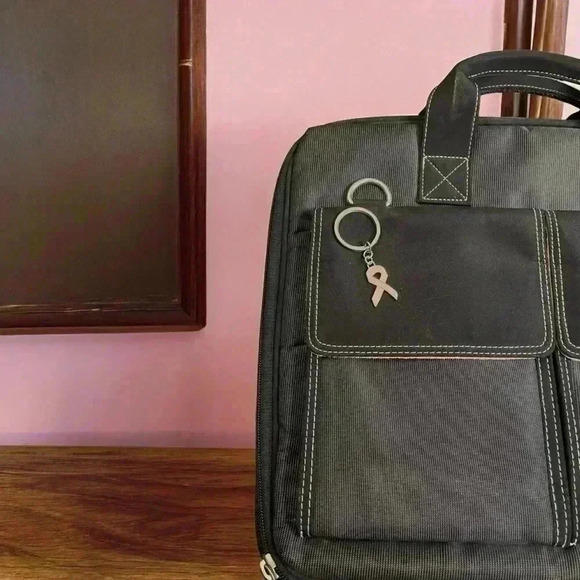 Targus Laptop Case Women’s Black Pink Breast Cancer Awareness Messenger Bag - Picture 5 of 7